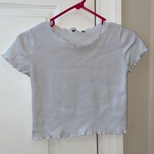 brandy Melville rubbed lettuce edge top